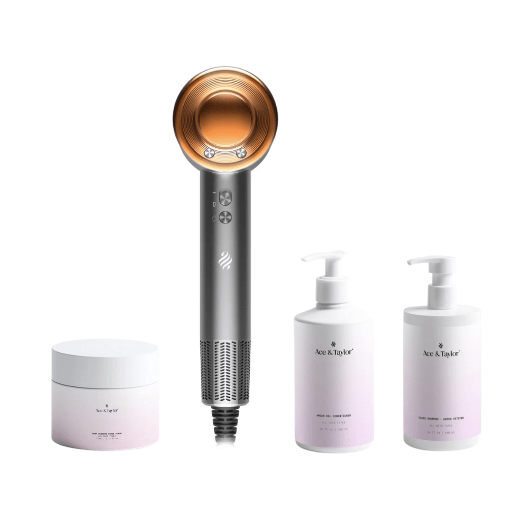 PrecisionAir Föhn Routine 3-delige Ace & Taylor set: Scalp Scrub, Argan Conditioner, Shine Shampoo voor föhnen